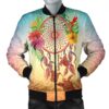 Hawaiian Hibiscus Strelitzia Flower Dreamcatcher Bomber Jacket - AH - JR Bomber Jacket