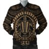 Hawaiian Kakau Honu Arc Polynesian Gold Bomber Jacket - AH - JGR Bomber Jacket