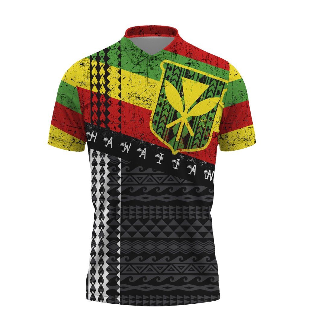 Hawaiian Kanaka Maoli Flag Polo Shirt All Over Print Hawaiian Kanaka Maoli Flag Polo Shirt All Over Print