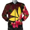 Hawaiian Kanaka Plumeria Polynesian Bomber Jacket - AH - J4R