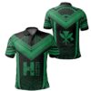 Hawaiian Kanaka Polynesian Polo Shirt Active Green - AH - J77