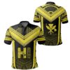 Hawaiian Kanaka Polynesian Polo Shirt Active Yellow - AH - J77