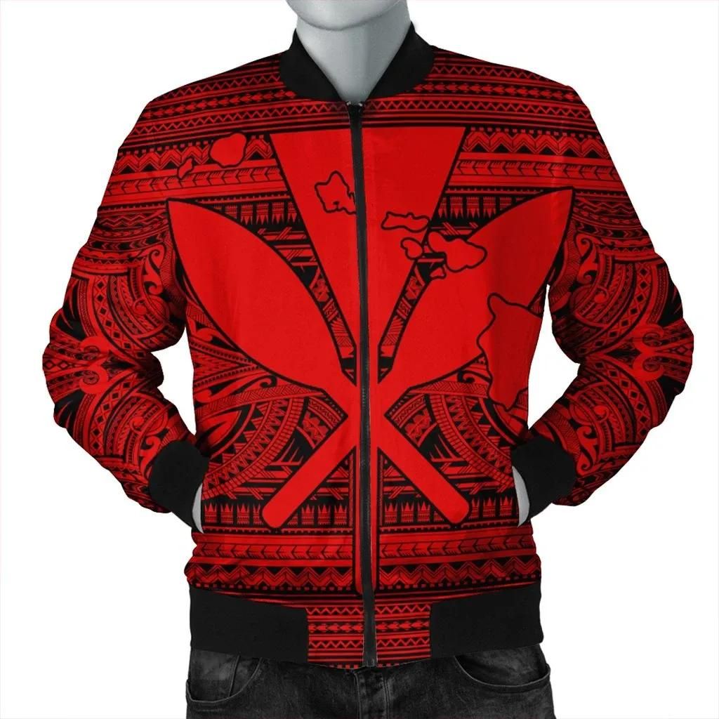 Hawaiian Kanaka Polynesian Tribal Bomber Jacket Reggae Color Red AH - J7R Bomber Jacket Hawaiian Kanaka Polynesian Tribal Bomber Jacket Reggae Color Red AH - J7R Bomber Jacket