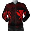 Hawaiian Kanaka Turtle Polynesian Bomber Jacket Red AH - J7R Bomber Jacket