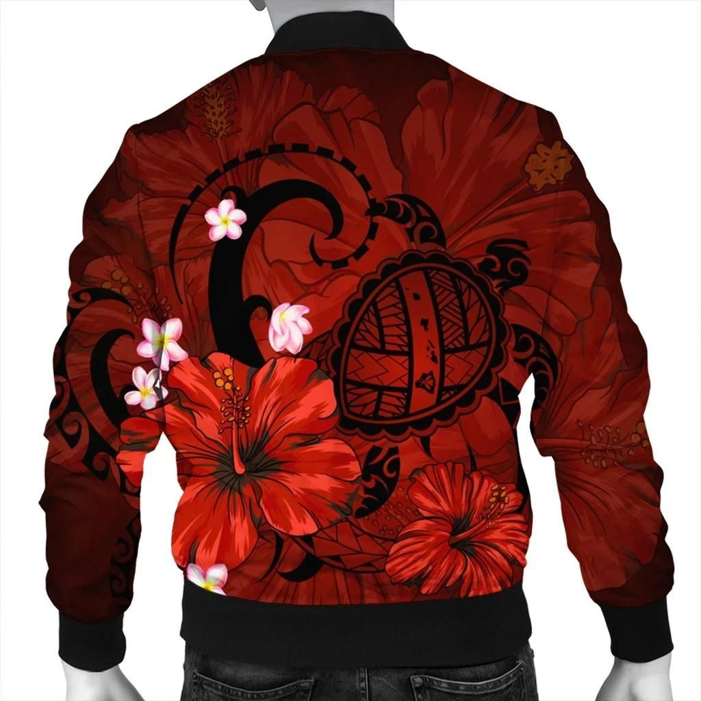 Hawaiian-Map-Big-Turtle-Hibiscus-Plumeria-Tribal-Polynesian-Bomber-Jacket-Red-AH-J6R-Bomber-Jacket-1