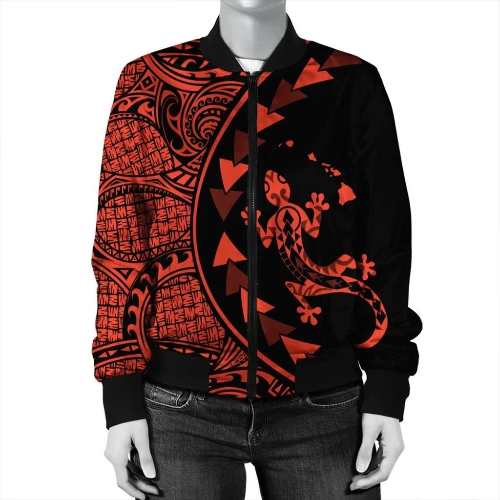 Hawaiian-Map-Gecko-Tattoo-Kakau-Polynesian-Bomber-Jacket-Orange-AH-J0R-Bomber-Jacket-2
