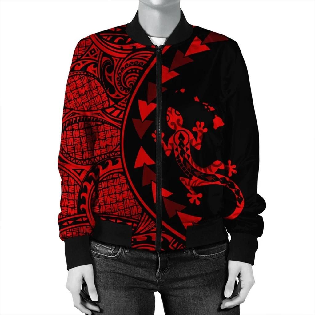 Hawaiian-Map-Gecko-Tattoo-Kakau-Polynesian-Bomber-Jacket-Red-AH-J0R-Bomber-Jacket-2