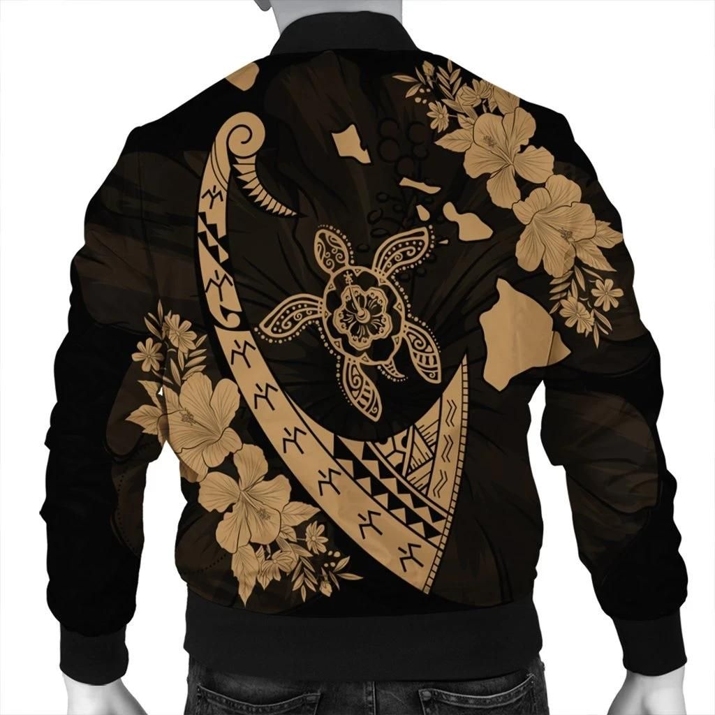 Hawaiian-Map-Hibiscus-Turtle-Fish-Hook-Polynesian-Bomber-Jacket-Gold-AH-J5R-Bomber-Jacket-1