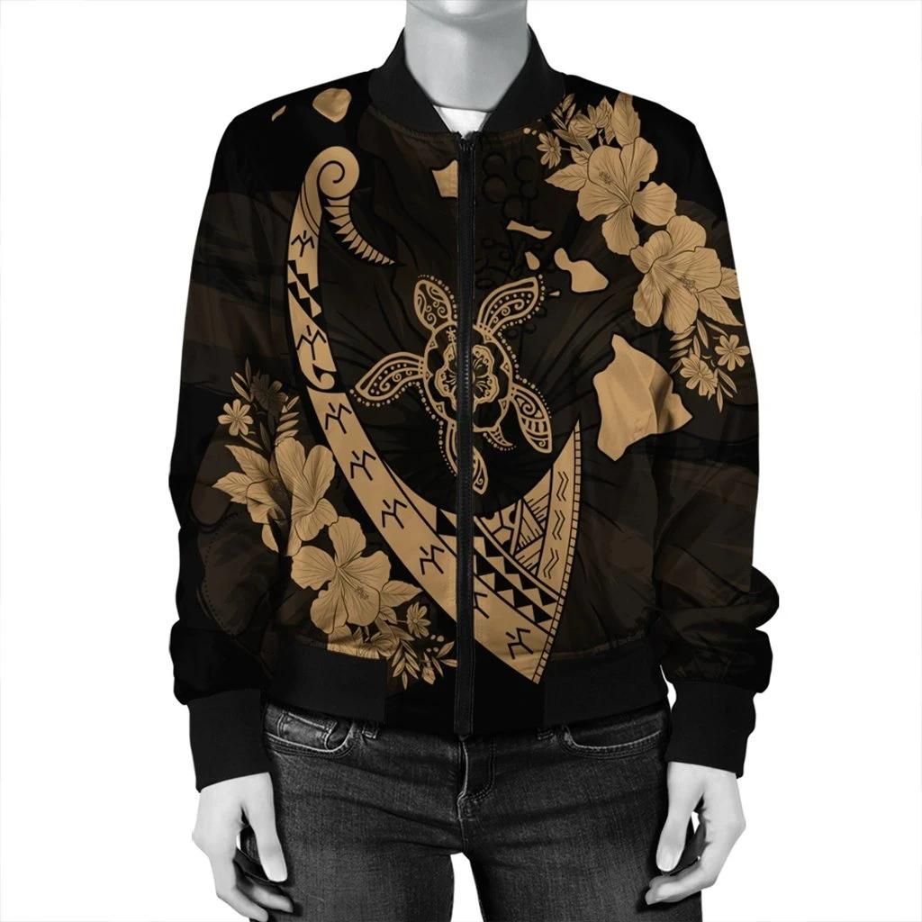Hawaiian-Map-Hibiscus-Turtle-Fish-Hook-Polynesian-Bomber-Jacket-Gold-AH-J5R-Bomber-Jacket-2