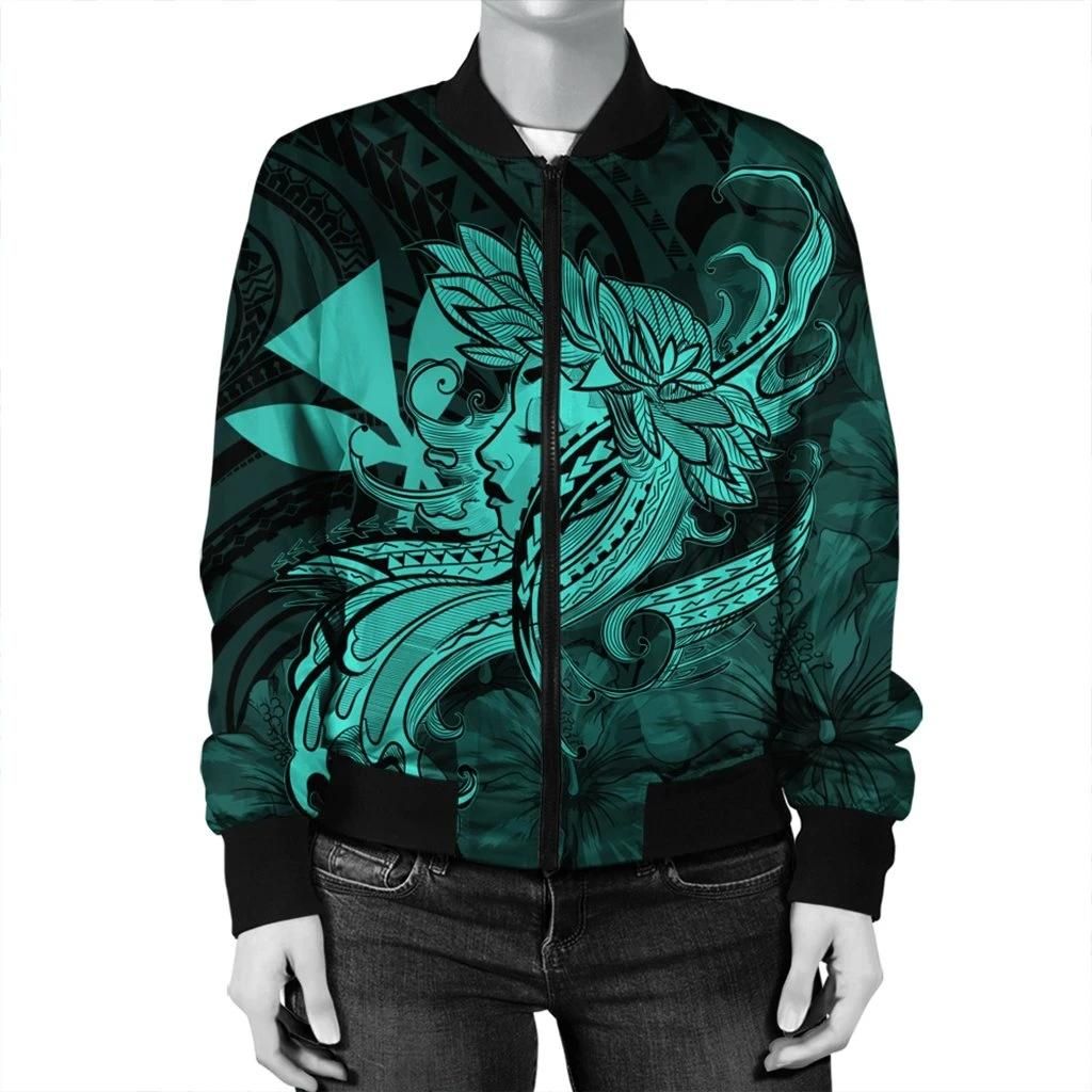 Hawaiian-Map-Hula-Girl-Hibiscus-Kanaka-Polynesian-Bomber-Jacket-Turquoise-AH-J4R-Bomber-Jacket-2