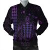Hawaiian Map Kakau Turtle Polynesian Bomber Jacket - Purple - AH - J4R Bomber Jacket