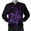 Hawaiian Map Kanaka Hibiscus Turtle Purple Polynesian Bomber Jacket - AH - J4R Bomber Jacket