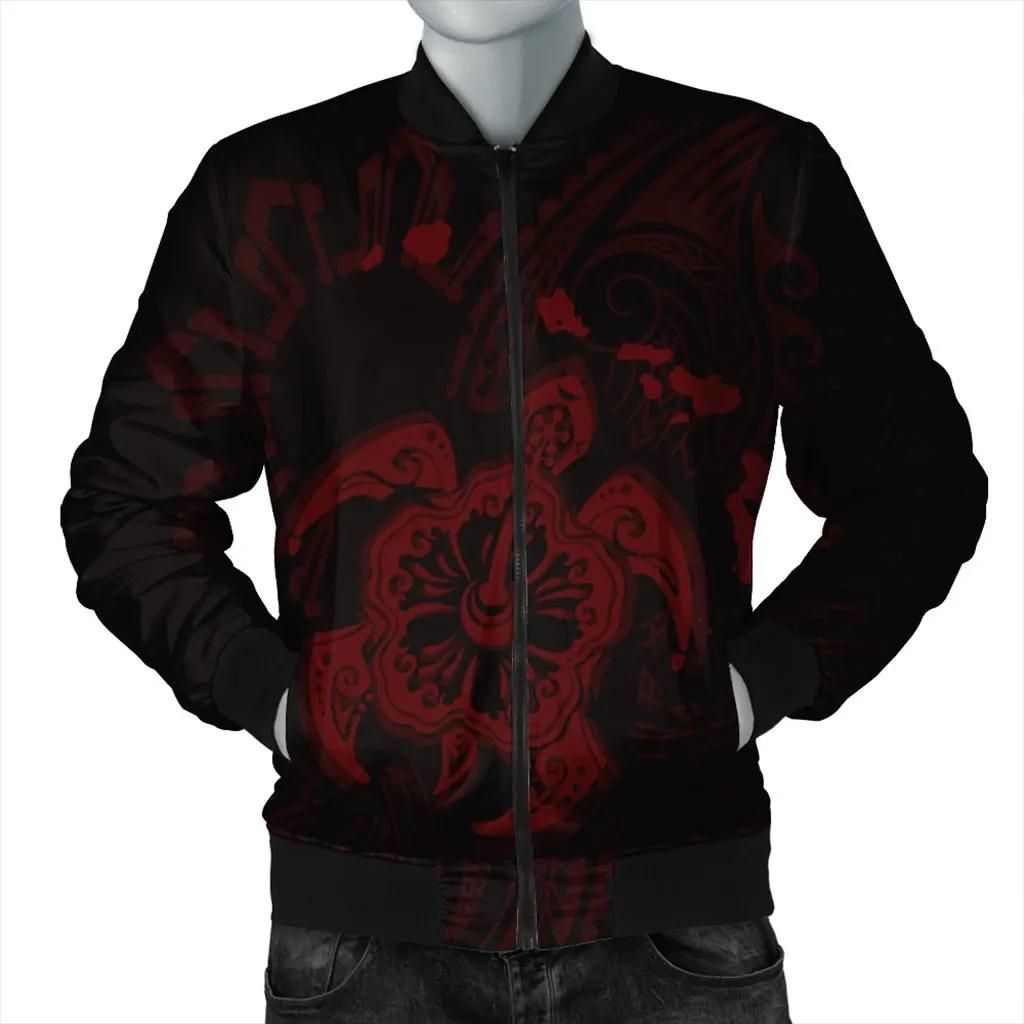 Hawaiian Map Kanaka Hibiscus Turtle Red Polynesian Bomber Jacket - AH - J4R Bomber Jacket Hawaiian Map Kanaka Hibiscus Turtle Red Polynesian Bomber Jacket - AH - J4R Bomber Jacket