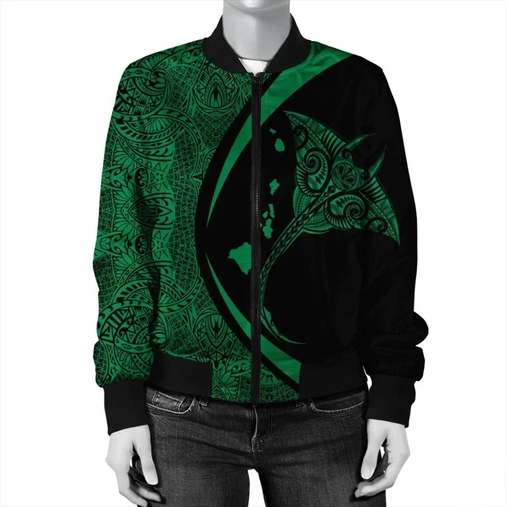 Hawaiian-Map-Manta-Ray-Polynesian-Bomber-Jacket-Green-Circle-Style-AH-J4R-Bomber-Jacket-2