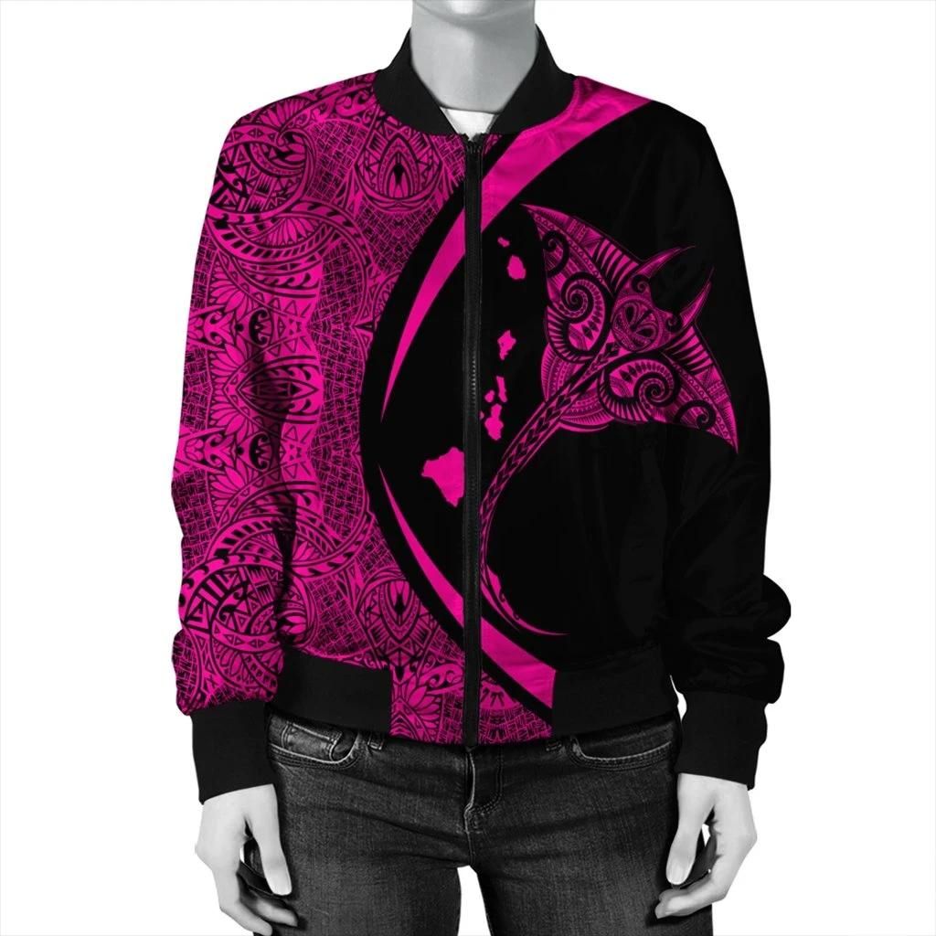 Hawaiian-Map-Manta-Ray-Polynesian-Bomber-Jacket-Pink-AH-J4R-Bomber-Jacket-2