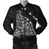 Hawaiian Map Manta Ray White Polynesian Bomber Jacket - AH - J4R Bomber Jacket