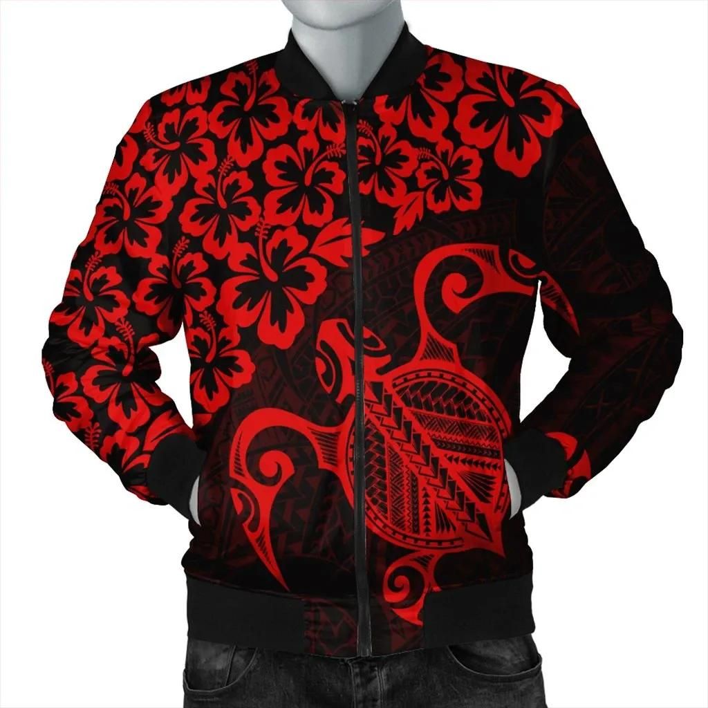 Hawaiian Map Turtle Hibiscus Kanaka Polynesian Bomber Jacket - Red - AH - J4R Bomber Jacket Hawaiian Map Turtle Hibiscus Kanaka Polynesian Bomber Jacket - Red - AH - J4R Bomber Jacket