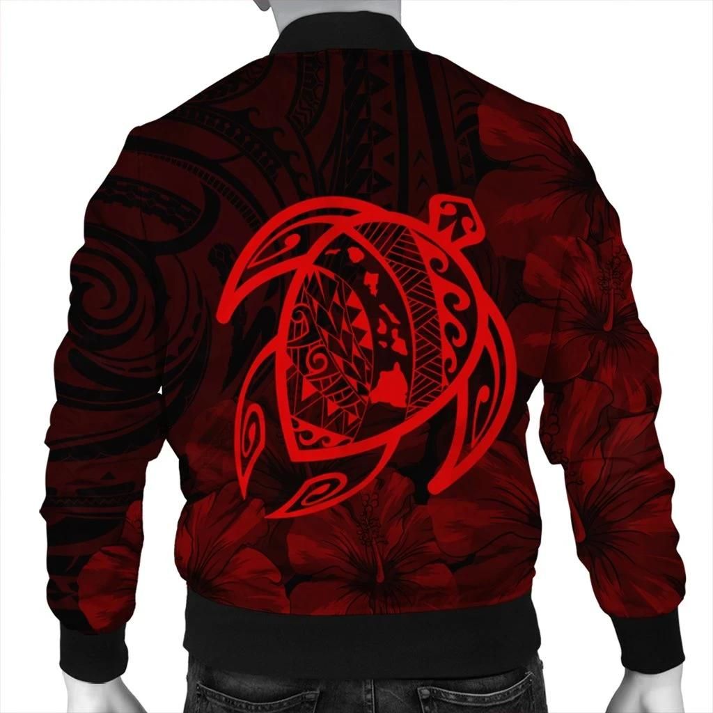 Hawaiian-Map-Turtle-Kanaka-Hibiscus-Polynesian-Bomber-Jacket-Red-AH-J4R-Bomber-Jacket-1