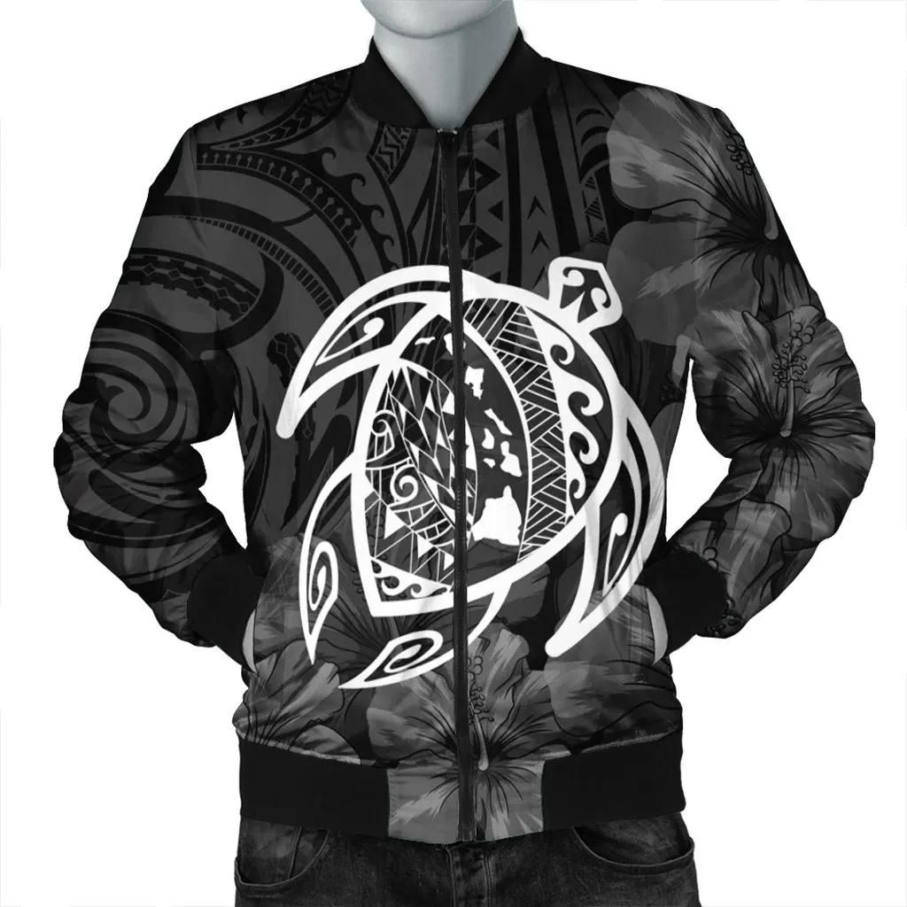 Hawaiian Map Turtle Kanaka Hibiscus Polynesian Bomber Jacket - White - AH - J4R Bomber Jacket Hawaiian Map Turtle Kanaka Hibiscus Polynesian Bomber Jacket - White - AH - J4R Bomber Jacket