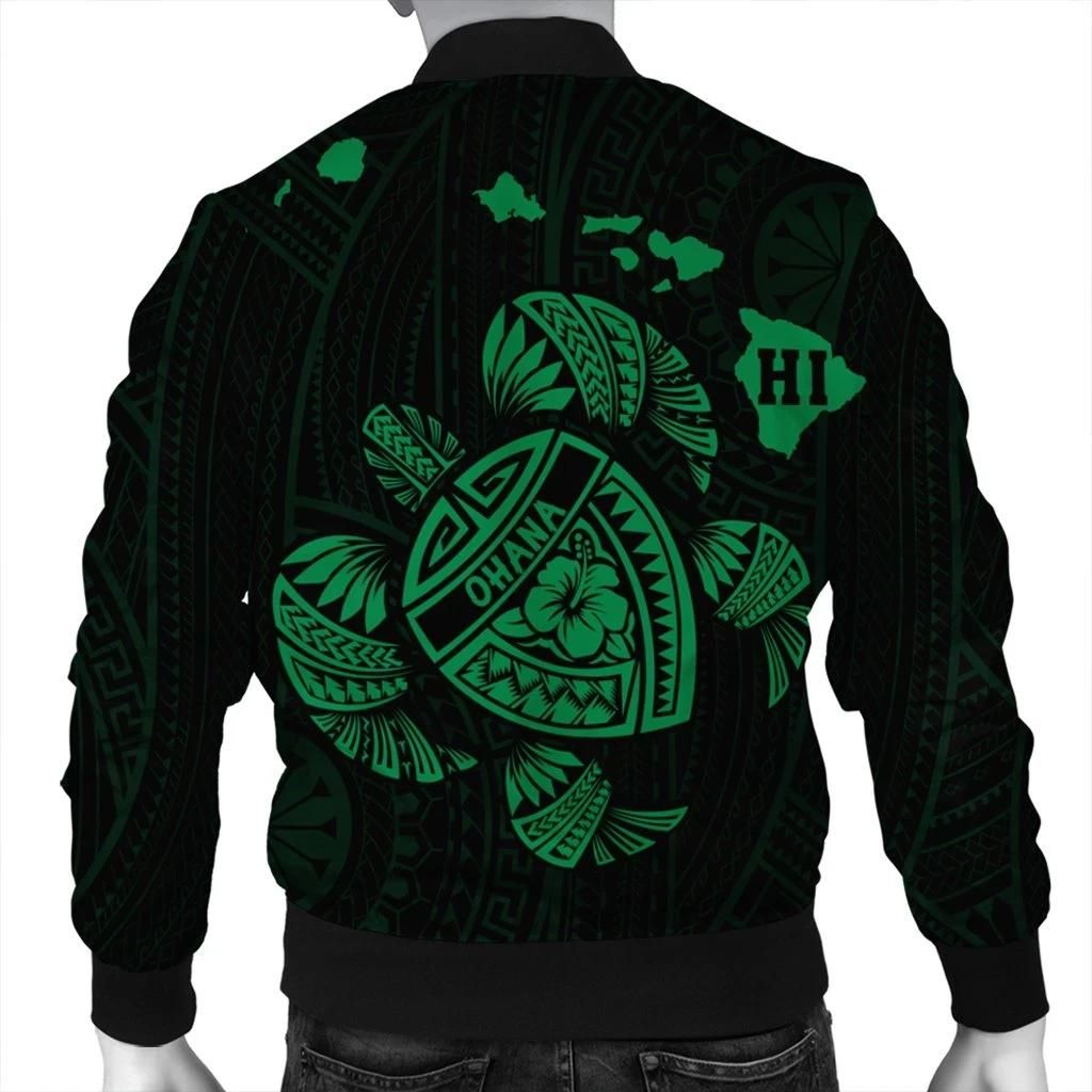 Hawaiian-Map-Turtle-Ohana-Hibicus-Polynesian-Bomber-Jacket-Green-AH-J6R-Bomber-Jacket-1