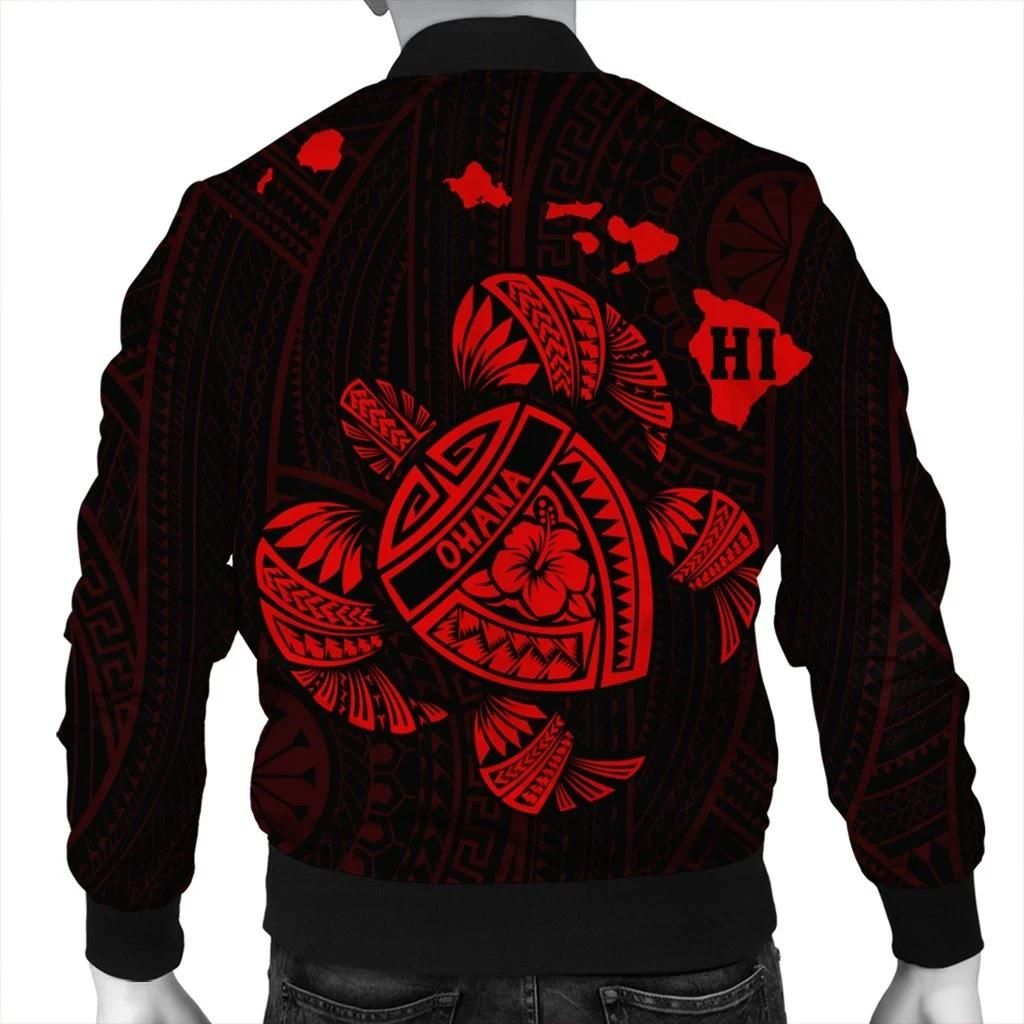Hawaiian-Map-Turtle-Ohana-Hibicus-Polynesian-Bomber-Jacket-Red-AH-J6R-Bomber-Jacket-1