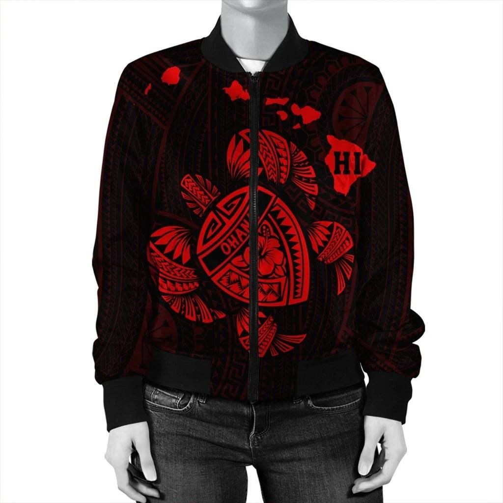 Hawaiian-Map-Turtle-Ohana-Hibicus-Polynesian-Bomber-Jacket-Red-AH-J6R-Bomber-Jacket-2