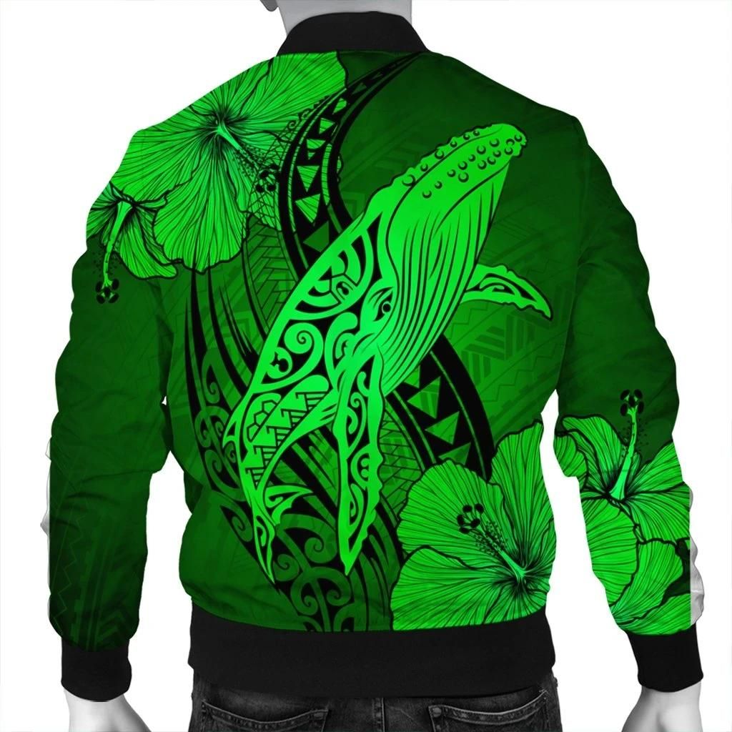 Hawaiian-Map-Whale-Swim-Hibiscus-Polynesian-Bomber-Jacket-Green-AH-J6R-Bomber-Jacket-1