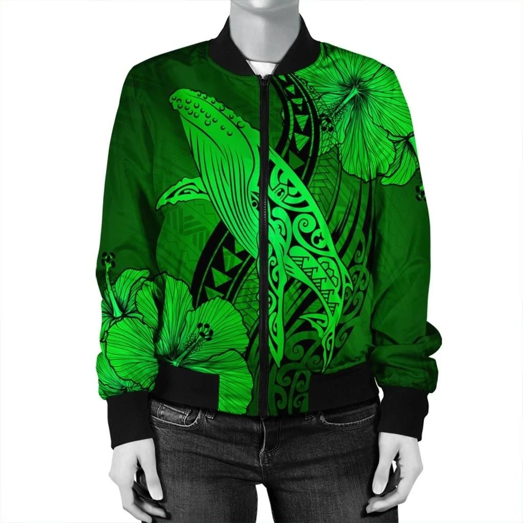 Hawaiian-Map-Whale-Swim-Hibiscus-Polynesian-Bomber-Jacket-Green-AH-J6R-Bomber-Jacket-2