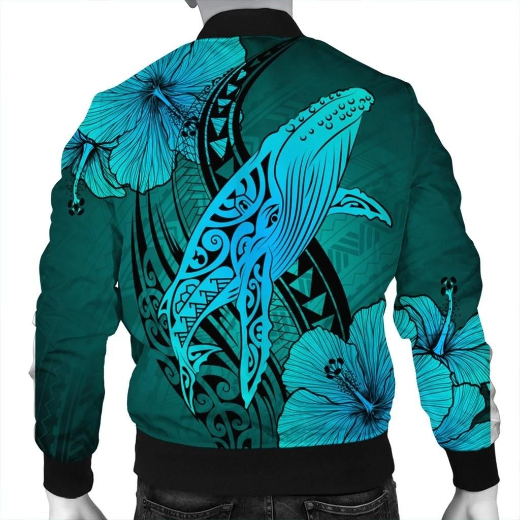 Hawaiian-Map-Whale-Swim-Hibiscus-Polynesian-Bomber-Jacket-Turquoise-AH-J6R-Bomber-Jacket-1