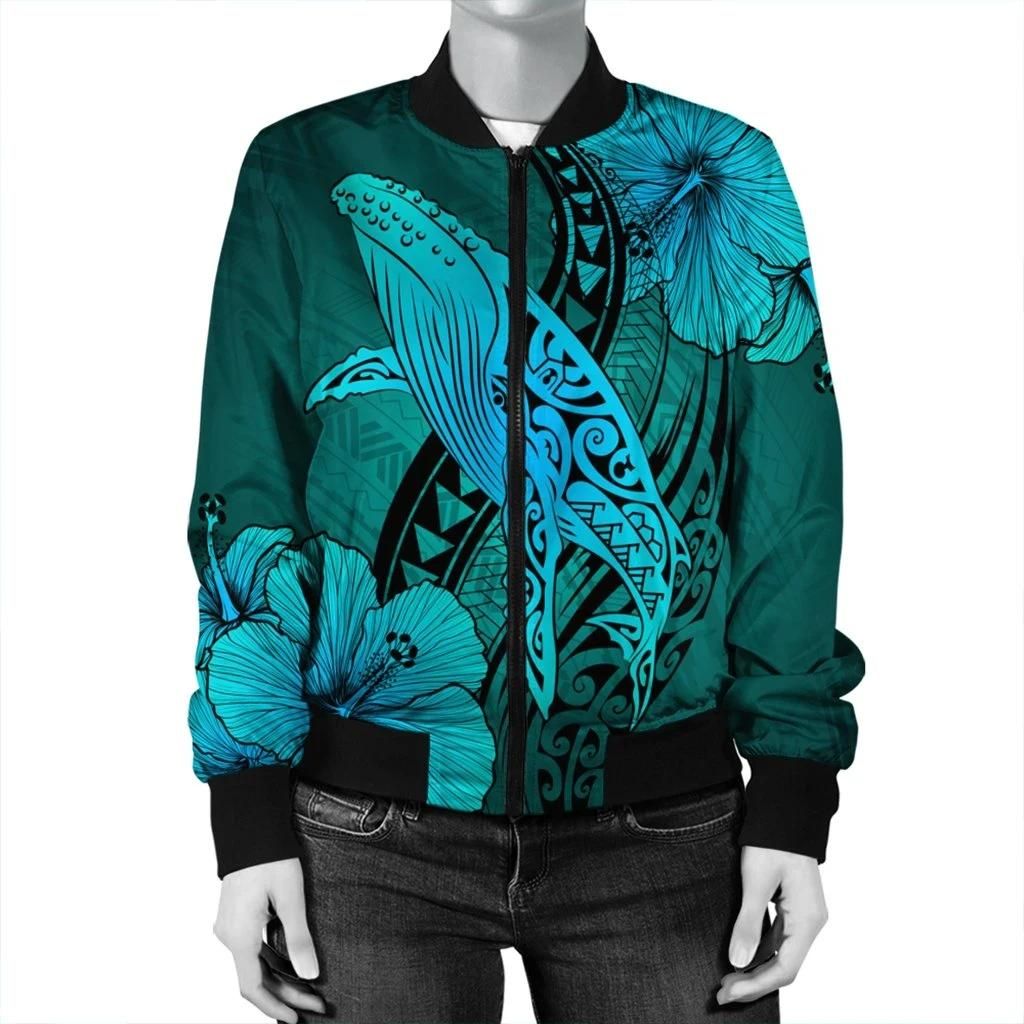 Hawaiian-Map-Whale-Swim-Hibiscus-Polynesian-Bomber-Jacket-Turquoise-AH-J6R-Bomber-Jacket-2