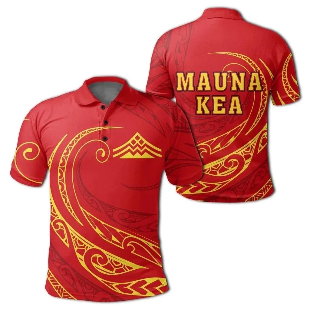 Hawaiian Mauna Kea Polynesian Polo Shirt - Frida Style - AH J9 Hawaiian Mauna Kea Polynesian Polo Shirt - Frida Style - AH J9