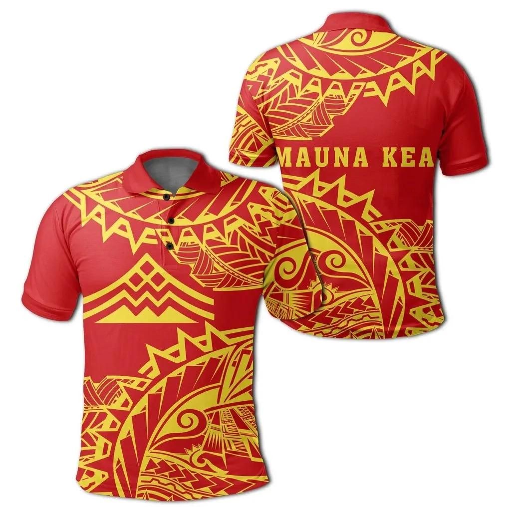 Hawaiian Mauna Kea Polynesian Polo Shirt - Viva Style - AH J9 Hawaiian Mauna Kea Polynesian Polo Shirt - Viva Style - AH J9