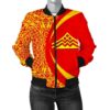 Hawaiian Mauna Kea Polynesian Women's Bomber Jacket - Circle Style - AH - J9 Bomber Jacket