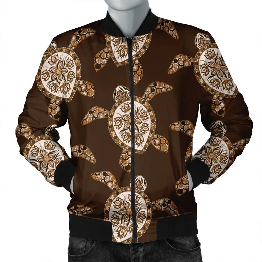 Hawaiian Old School Turtle Bomber Jacket - AH - JR Bomber Jacket Hawaiian Old School Turtle Bomber Jacket - AH - JR Bomber Jacket