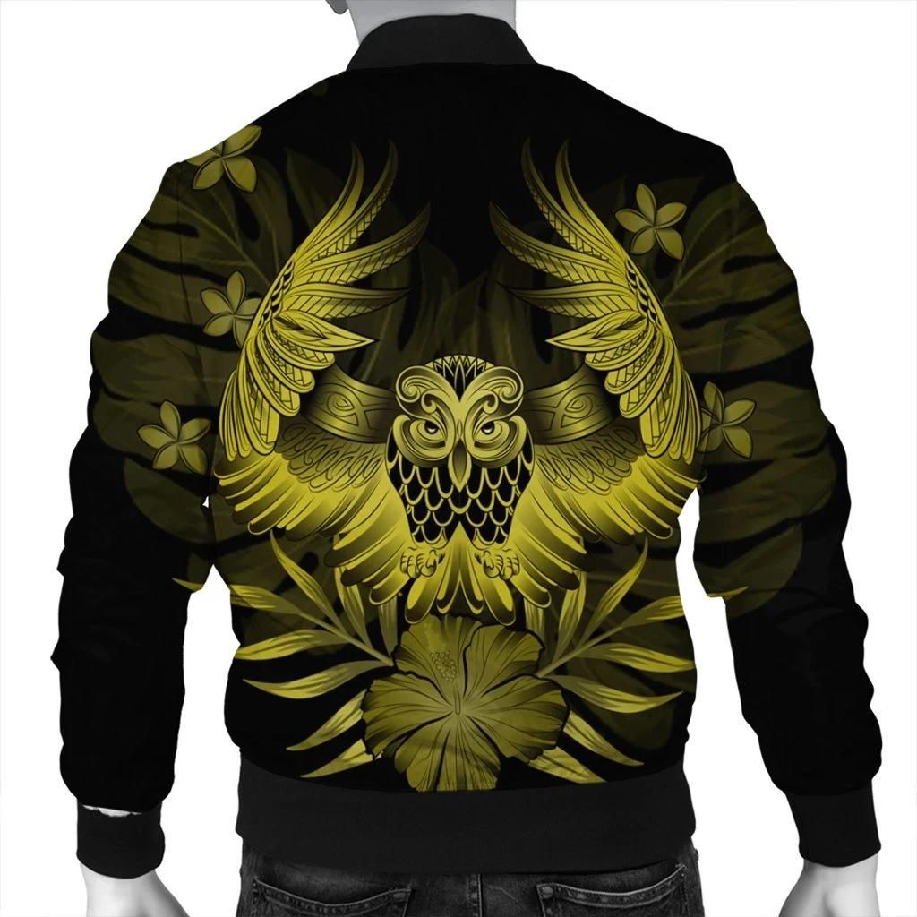 Hawaiian-Owl-Hibiscus-Plumeria-Polynesian-Bomber-Jacket-Yellow-AH-J4R-Bomber-Jacket-1