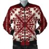 Hawaiian Palm Tree Quilt Tradition Red Bomber Jacket - AH - JR Bomber Jacket