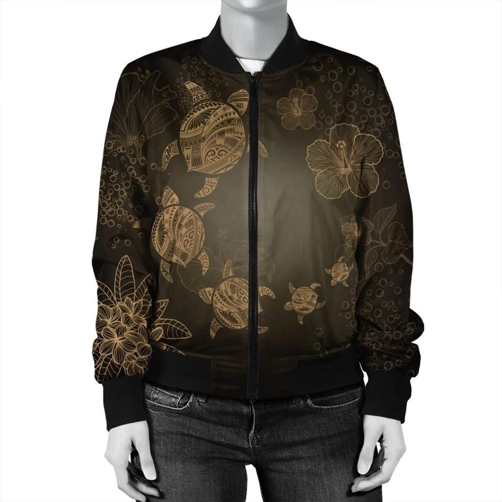 Hawaiian-Plumeria-Hibiscus-Turtle-Under-Sea-Polynesian-Bomber-Jacket-Gold-AH-J7R-2