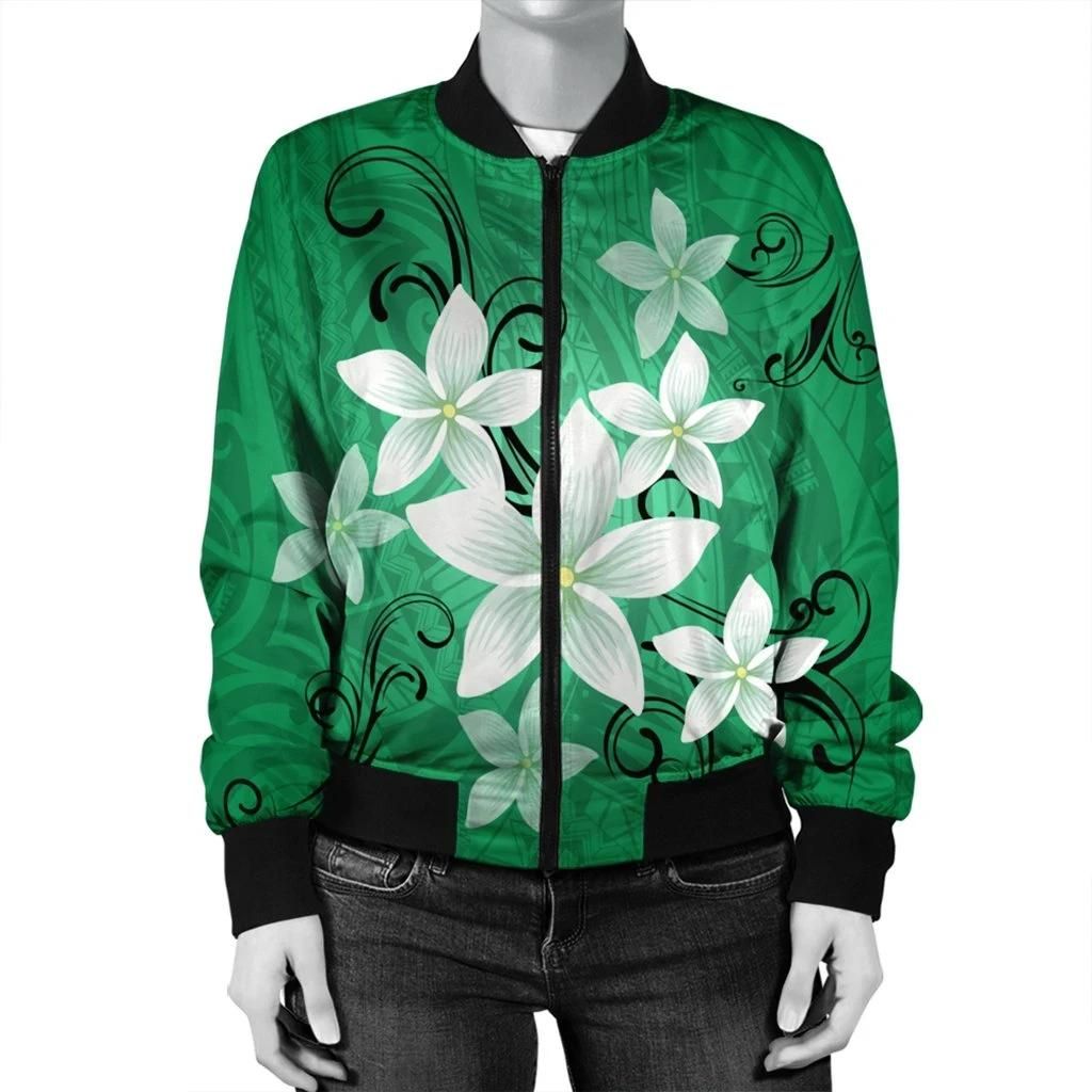 Hawaiian-Plumeria-Polynesian-Bomber-Jacket-Green-AH-J4R-Bomber-Jacket-2