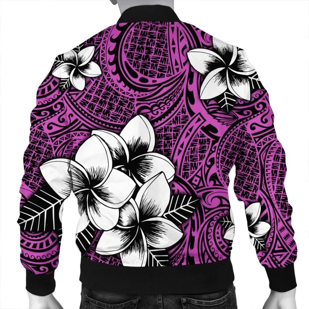 Hawaiian-Plumeria-Tribal-Polynesian-Bomber-Jacket-Pink-AH-J0R-Bomber-Jacket-1