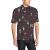 Hawaiian Themed Pattern Print Design H017 Men Polo Shirt