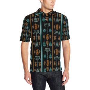 Hawaiian Themed Pattern Print Design H023 Men Polo Shirt