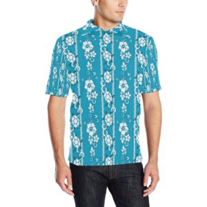Hawaiian Themed Pattern Print Design H025 Men Polo Shirt