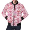 Hawaiian Tropical Flamingo Floral Pattern Print Mens Bomber Jacket