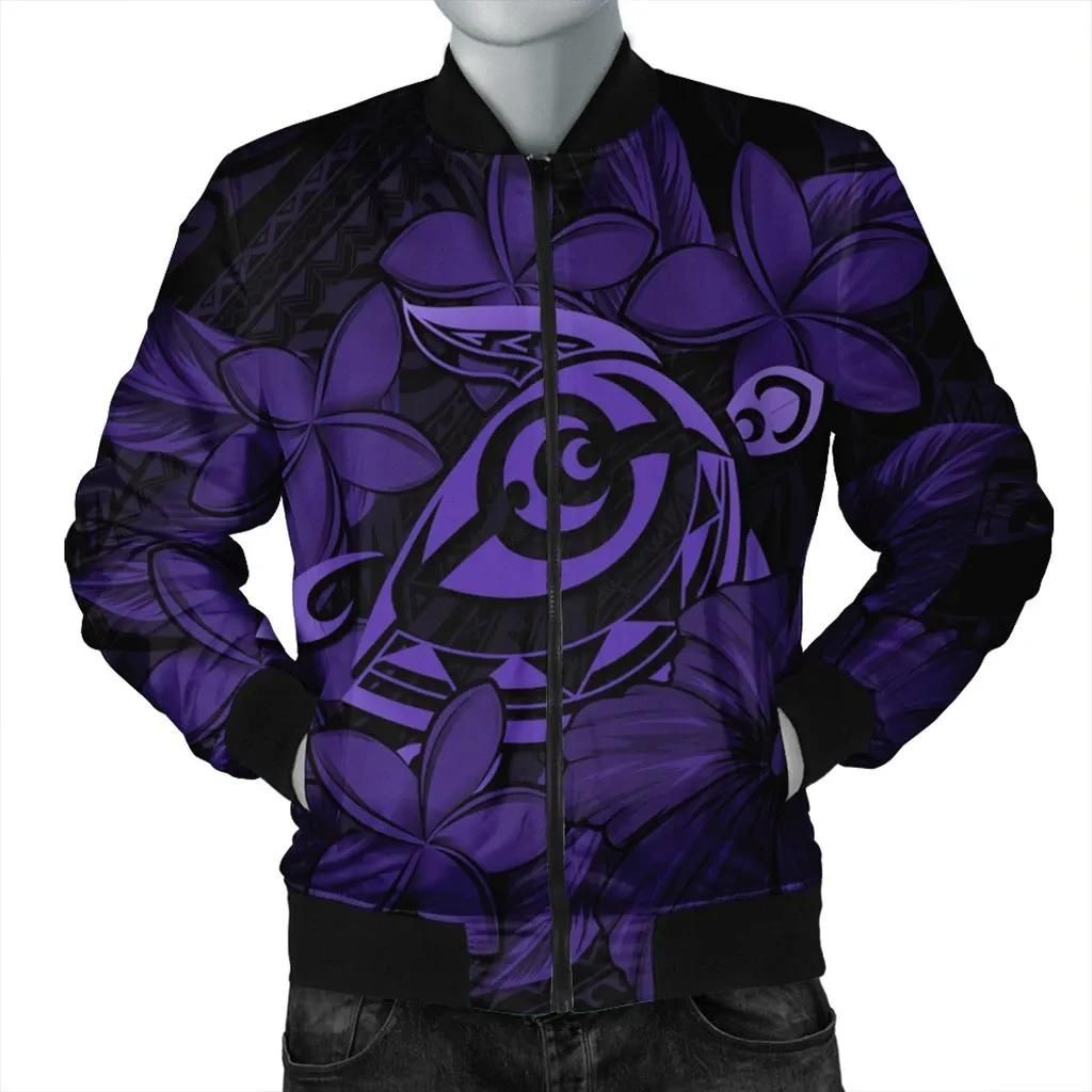 Hawaiian Turtle Hibiscus Plumeria Kanaka Polynesian Bomber Jacket Purple - Soft Style - AH - J4R Bomber Jacket Hawaiian Turtle Hibiscus Plumeria Kanaka Polynesian Bomber Jacket Purple - Soft Style - AH - J4R Bomber Jacket