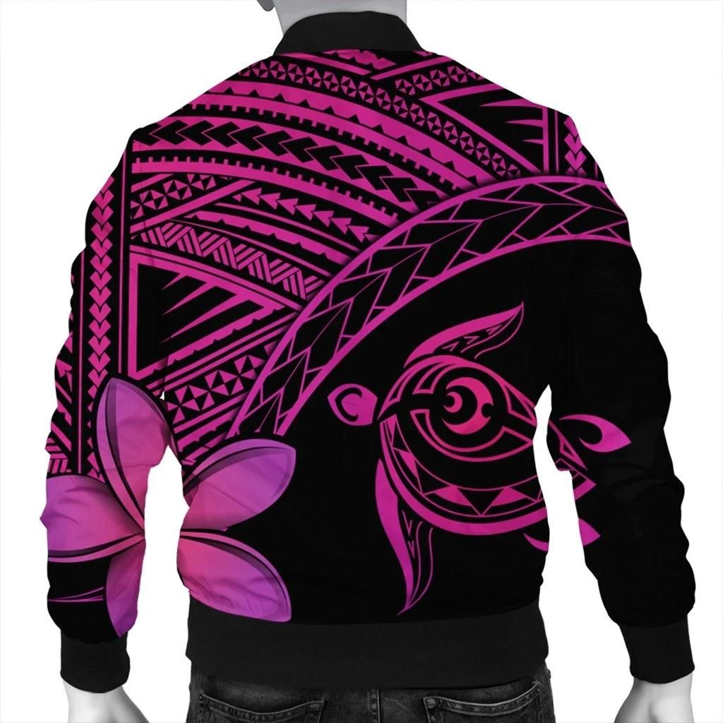 Hawaiian-Turtle-Plumeria-Kakau-Polynesian-Quilt-Bomber-Jacket-Neo-Pink-AH-J0R-Bomber-Jacket-1