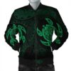 Hawaiian Two Turtle Polynesian Bomber Jacket Green AH - J7R Bomber Jacket