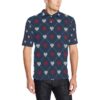Heart Knit Pattern Print Design He05 Men Polo Shirt