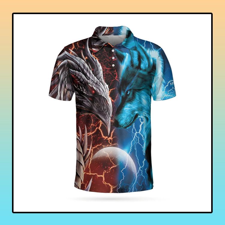 Heart Of A Wolf Soul Of A Dragon Polo shirt Heart Of A Wolf Soul Of A Dragon Polo shirt