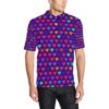Heart Pixel Pattern Print Design He03 Men Polo Shirt