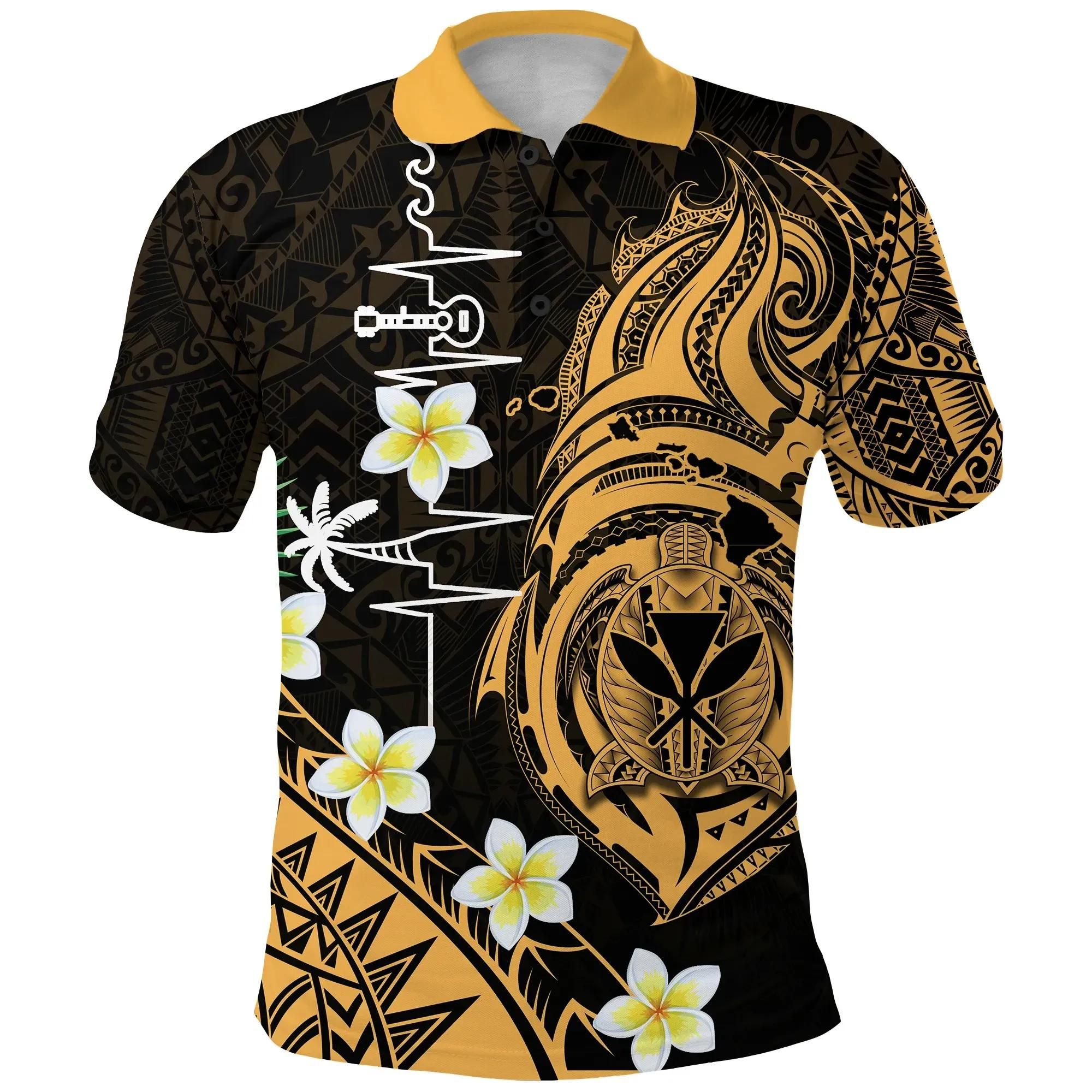 Heartbeat Polynesian Hawaii Polo Shirt Plumeria Turtle K13 Heartbeat Polynesian Hawaii Polo Shirt Plumeria Turtle K13